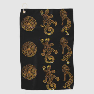 Kokopelli Art Golf Towel