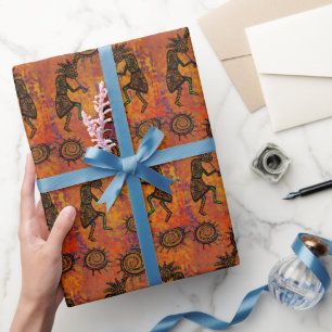 Kokopelli Art Kitchen Towel Wrapping Paper