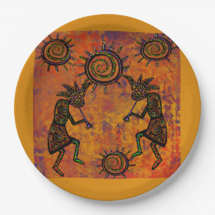 Kokopelli Art  Paper Plate