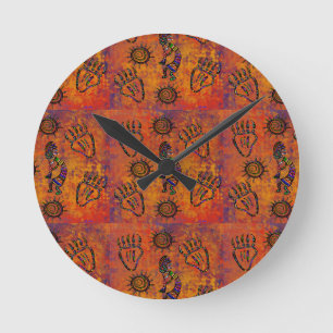 Kokopelli Art Round Clock