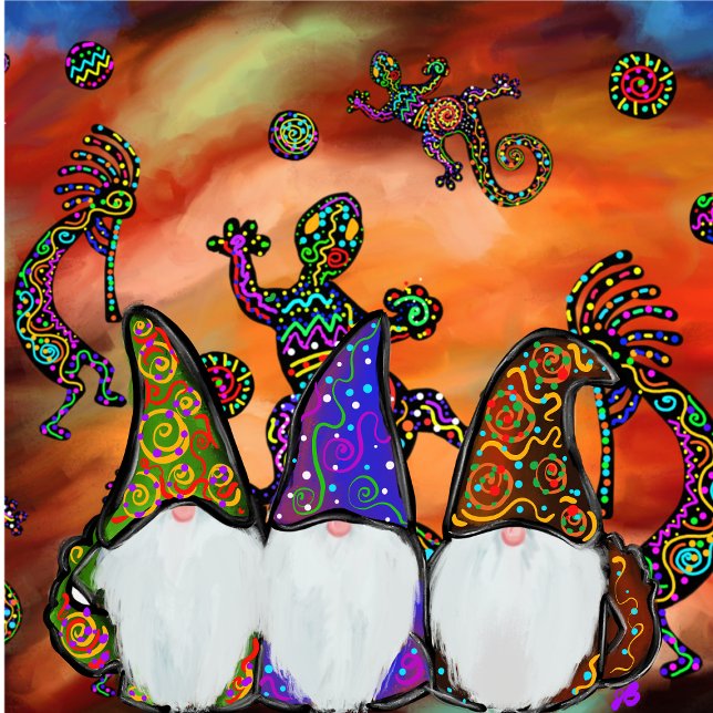 Kokopelli Art Square Sticker (Creator Uploaded)