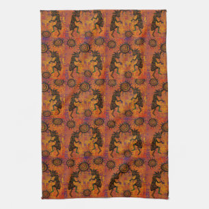 Kokopelli Art Tea Towel