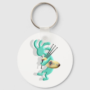 Kokopelli Bagpipes Key Ring