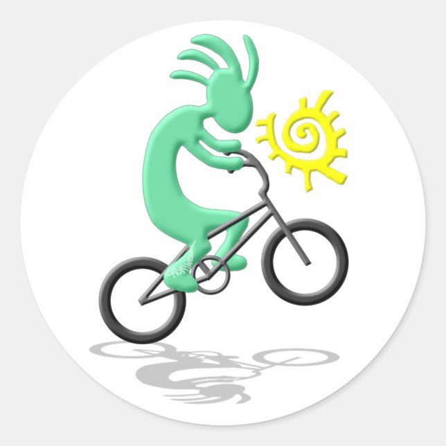 Kokopelli Bicycle Classic Round Sticker (Front)