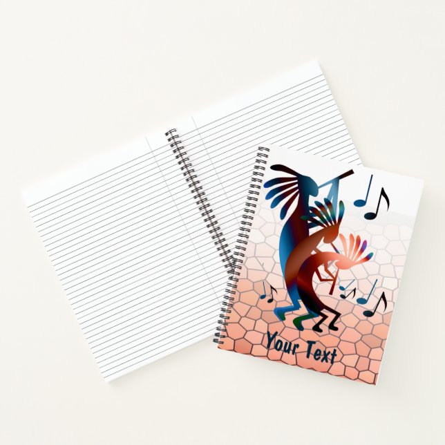 Kokopelli Blues Music 2  Desert Sunset  Notebook (Inside)