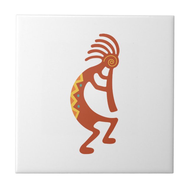 Kokopelli Ceramic Tile (Front)