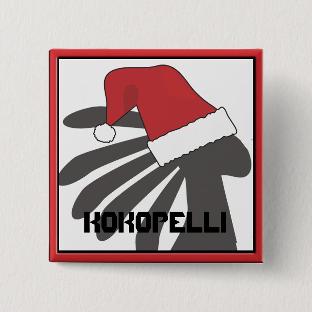Kokopelli Christmas Template 15 Cm Square Badge (Front)