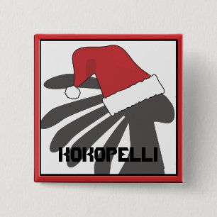Kokopelli Christmas Template 15 Cm Square Badge