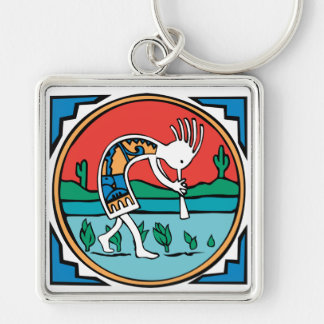 Kokopelli Colour Key Ring