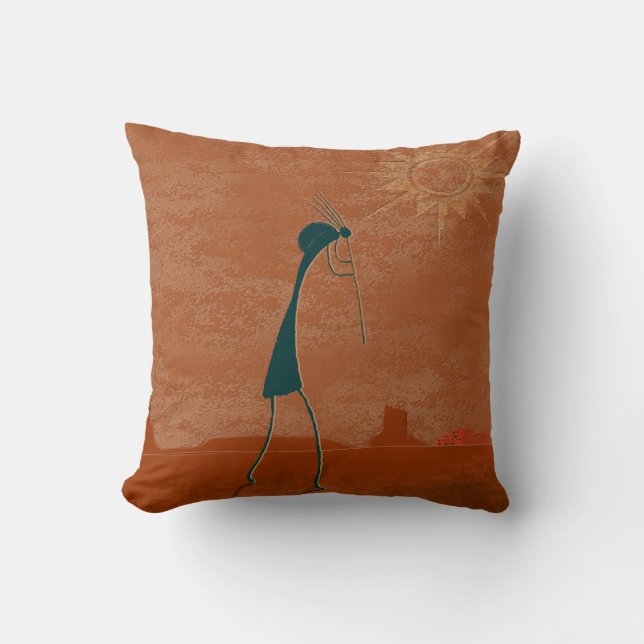 Kokopelli Comes Cushion (Front)