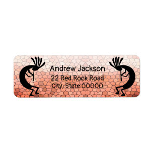Kokopelli Desert Moasic Return Address Label