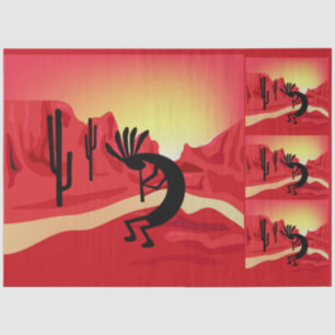 Kokopelli Desert Sunset Southwest Decoupage Set Tissue Paper