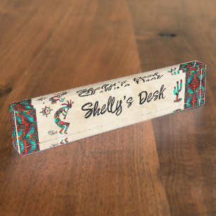 Kokopelli Desk Name Plate
