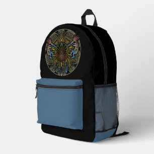 Kokopelli Duo - Man In The Maze - Dreamcatcher 1 Printed Backpack