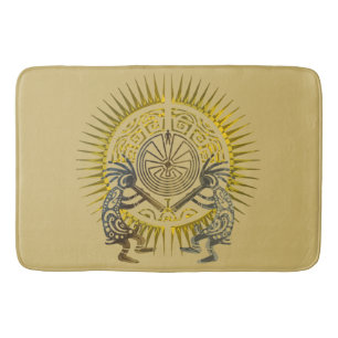 Kokopelli Duo - Man In The Maze - Sun 1 Bath Mat