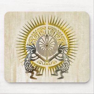 Kokopelli Duo - Man In The Maze - Sun 1 Mouse Pad