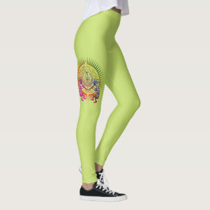 Kokopelli Duo - Man In The Maze - Sun 1a Leggings