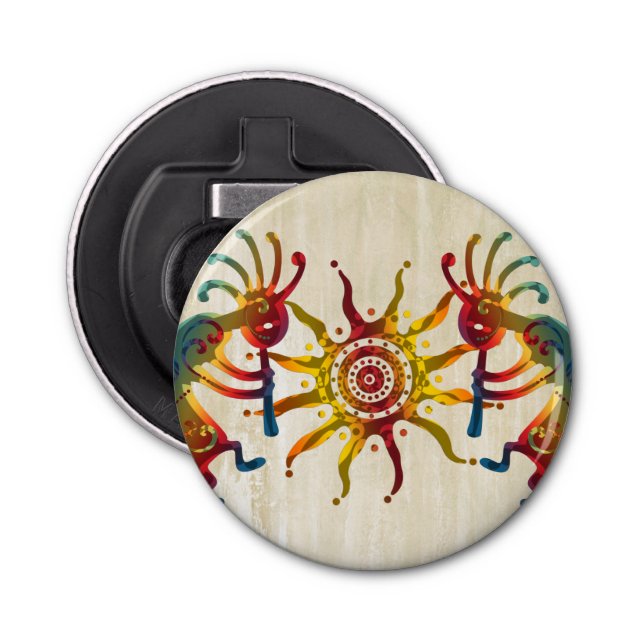 KOKOPELLI DUO SUN + your ideas Bottle Opener (Front)