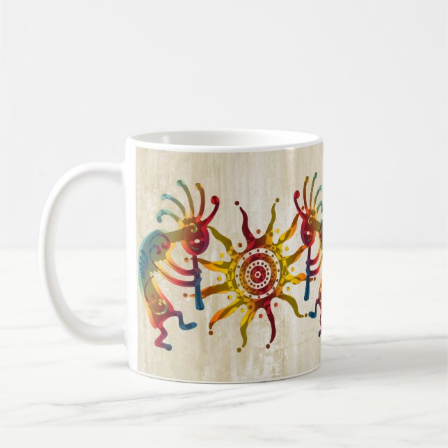 KOKOPELLI DUO SUN + your ideas Coffee Mug (Left)