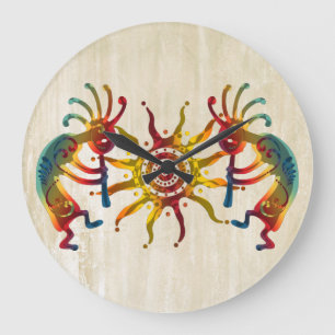 KOKOPELLI DUO SUN + your ideas Large Clock