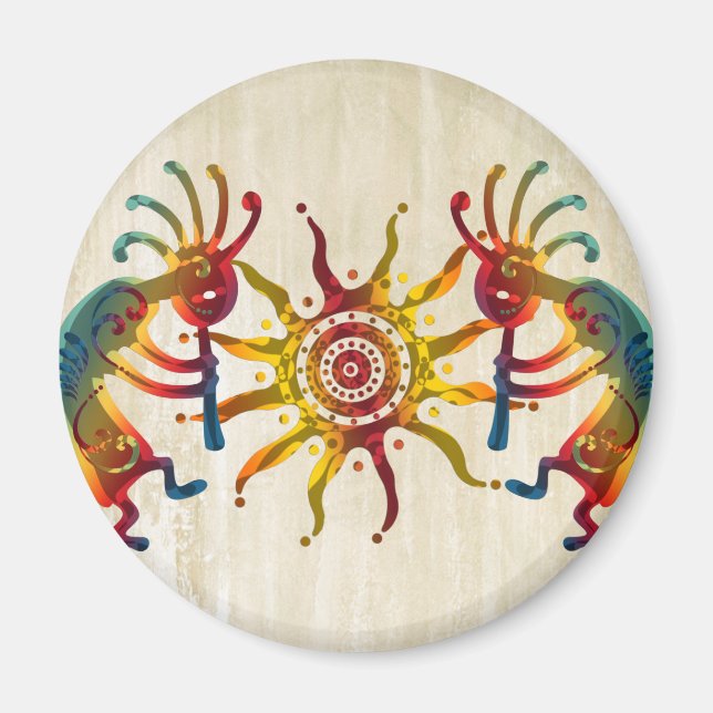 KOKOPELLI DUO SUN + your ideas Magnet (Front)