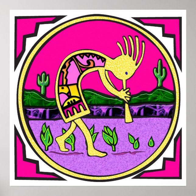 Kokopelli, Flute Player of the Desert Poster (Front)