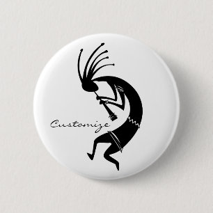 Kokopelli flute player Thunder_Cove 6 Cm Round Badge