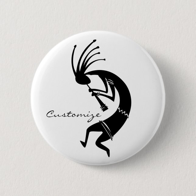 Kokopelli flute player Thunder_Cove 6 Cm Round Badge (Front)
