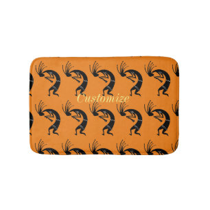 Kokopelli flute player Thunder_Cove Bath Mat