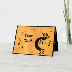 Kokopelli Gets Down Music Greeting Card