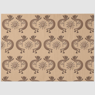 Kokopelli Golden Sun Broned 2 Decoupage Tissue Paper