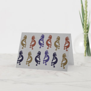Kokopelli Group of Flute Playing Figures Coffee Mu Card