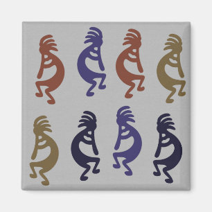 Kokopelli Group of Flute Playing Figures Magnet