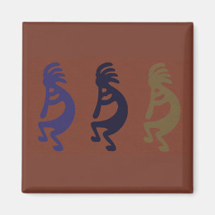 Kokopelli Group of Flute Playing Figures Magnet