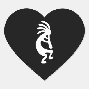 Kokopelli Heart Sticker
