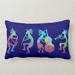 Kokopelli Jazz Quartet Lumbar Cushion