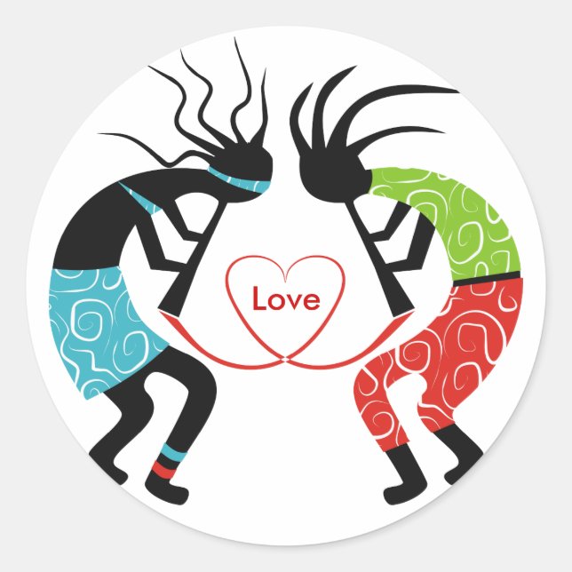 Kokopelli Love Stickers (Front)