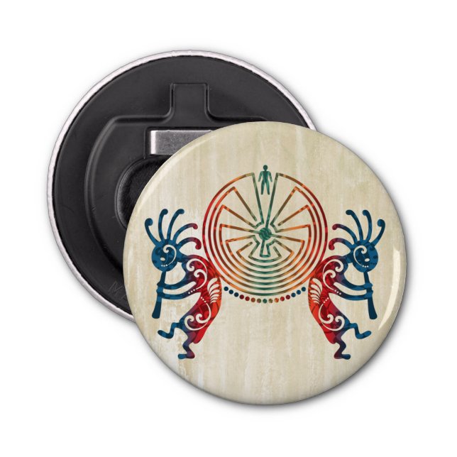 KOKOPELLI / MAN IN THE MAZE + your ideas Bottle Opener (Front)