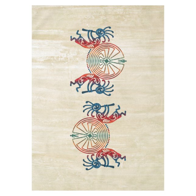KOKOPELLI / MAN IN THE MAZE + your ideas Tablecloth (Front)