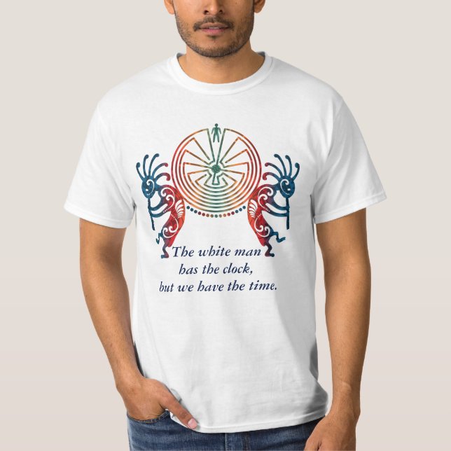 KOKOPELLI / MAN IN THE MAZE + your text T-Shirt (Front)
