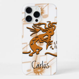 Kokopelli Merrymaker Musician With Musical Notes iPhone Case