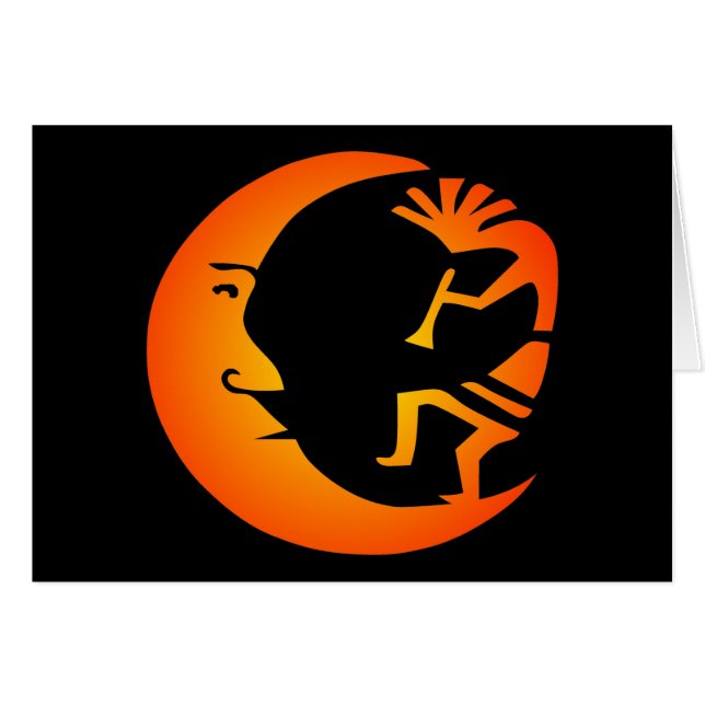 Kokopelli Moon-Black (Front Horizontal)