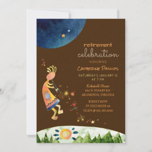 Kokopelli Music for Retirement Party Invitation
