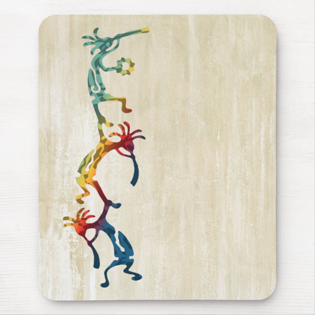 KOKOPELLI musician acrobats + your ideas Mouse Pad (Front)