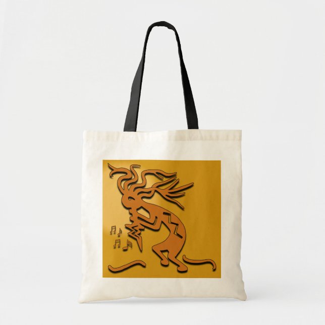 Kokopelli Musician Artwork Tote Bag (Front)