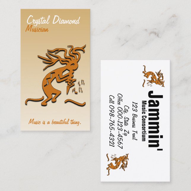 Kokopelli Musician Business Card (Front/Back)
