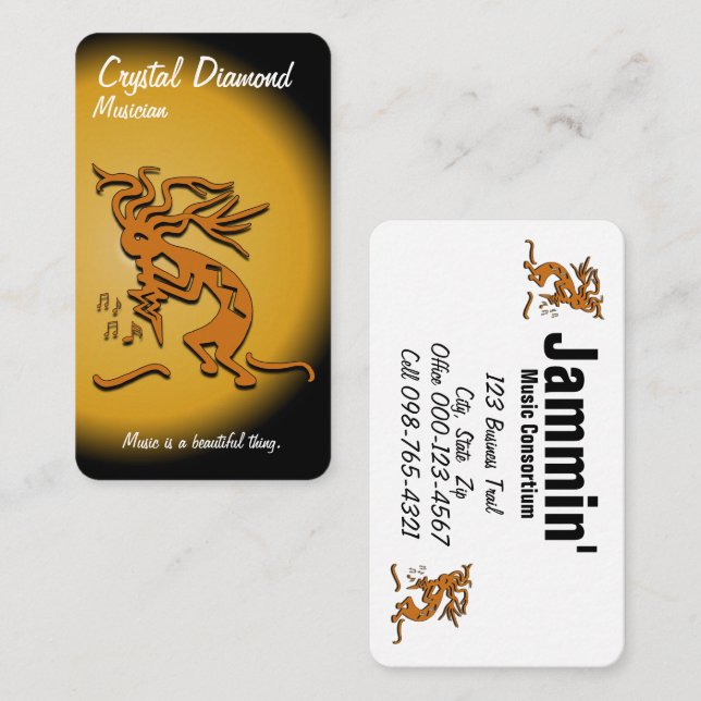 Kokopelli Musician Business Card (Front/Back)