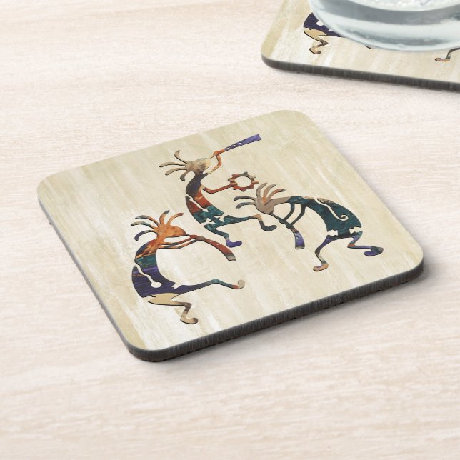 KOKOPELLI musician trio + your ideas Coaster (Left Side)