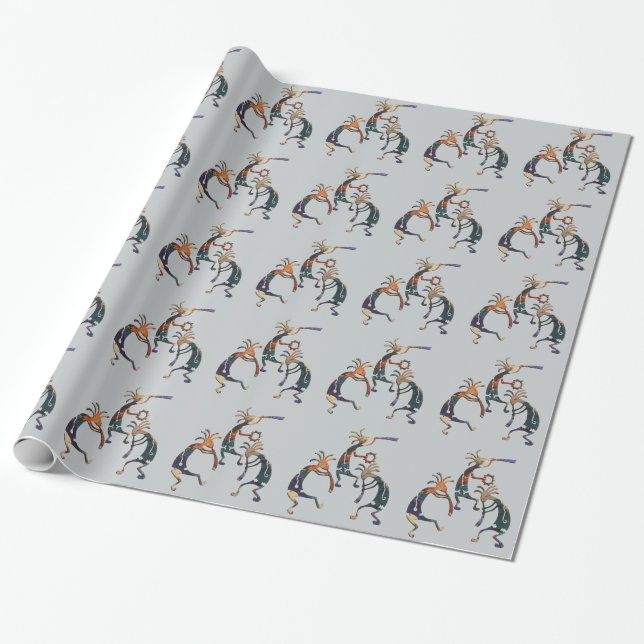 KOKOPELLI musician trio + your ideas Wrapping Paper (Unrolled)