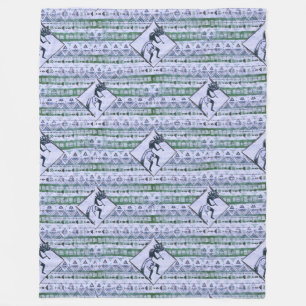 Kokopelli - Native American Seamless Pattern 2 Fleece Blanket